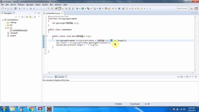 Lambda expression example-string length | Lambda expression in Java | Java Lambda expressions