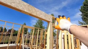 "Каркасник" своими руками. Несущие балки перекрытия. Перегородки. Вторая обвязка.