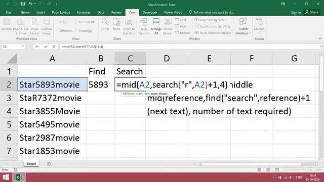 Search in excel sheet | find formula for multiple numbers | Excel Tutoring