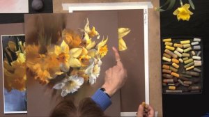 Нарциссы. Рисуем цветы сухой пастелью в эфире с Татьяной Каштальян