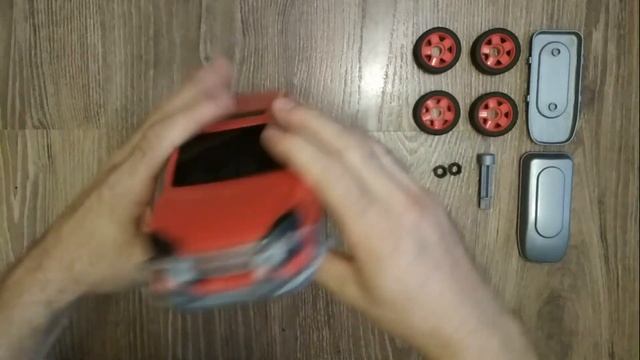 Собираем машинку с прицепом из деталей. Красный внедорожник - конструктор. Red off-road. смотреть онлайн