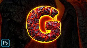 Как сделать в фотошопе текст из лавы. Урок по фотошопу.