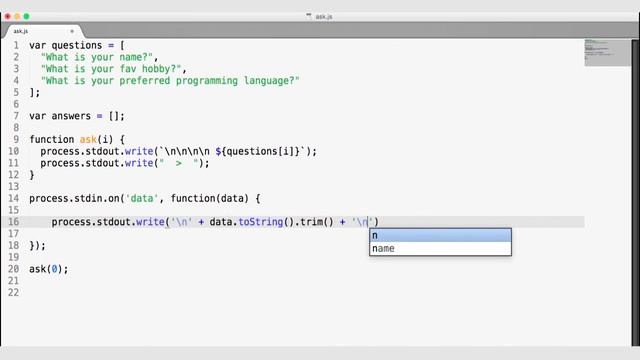 9 NODE JS, PROCESS STDIN, STDOUT смотреть онлайн