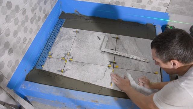 Шикарный душевой поддон за копейки.Полная последовательность своими руками От А до Я.Плитка 400*400 смотреть онлайн