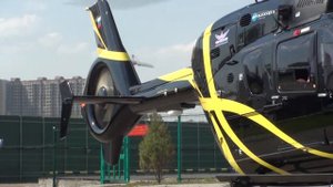 Вертолет Eurocopter EC-135 "ЧелАвиа" (посадка-взлет)