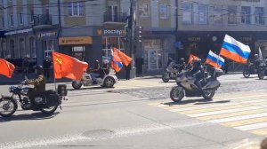 Байкеры "Ночные волки" на параде Победы в Калининграде