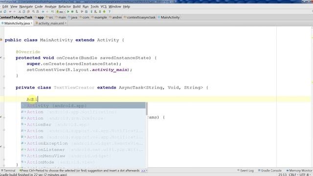 Pass context object to AsyncTask in android смотреть онлайн
