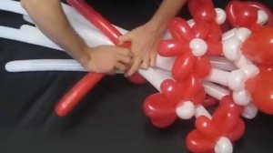 Цветы из шариков (Свадебный букет и красивый бантик) Flowers from balloons