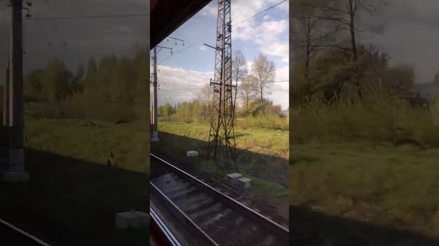 Перегон Воскресенск — Виноградово из окна поезда смотреть онлайн