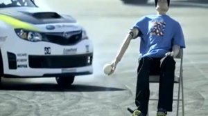 Drifting Subaru Monster Energy.
