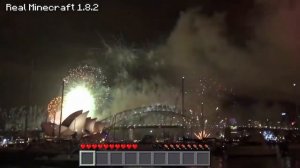 Real Life Minecraft - FIREWORKS (Sydney 2017 New Years Eve)