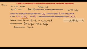 Пределы 8. Свойства пределов. Свойства сходящихся последовательностей. (720p)
