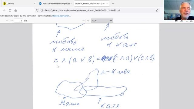 Классичeская и квантовая логика мышления, на примере любовных отношений