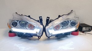 Nissan Murano модернизация  света фар. Тюнинг фары от ledstudio.