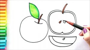 Как нарисовать яблоко - Как нарисовать красное яблоко