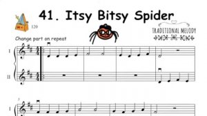 41  Itsy Bitsy Spider for 2 violins and piano