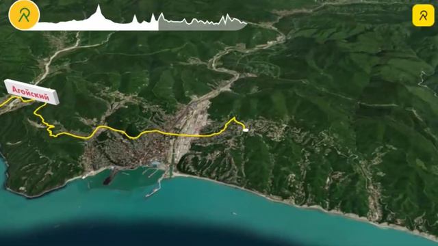 Краснодар-Сочи Автомобильная дорога со спутника, Общая картина