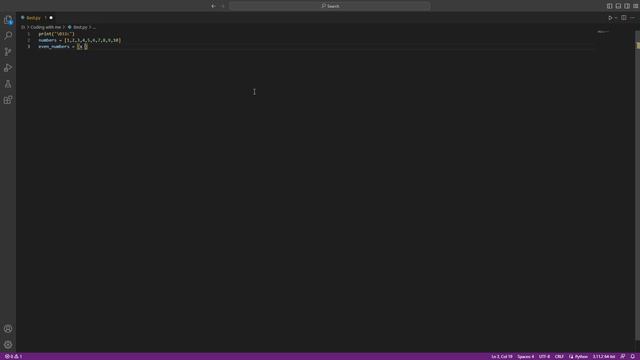 Mastering Python's List Comprehension: Generating Even Numbers Guide Tutorial Lesson fast easy good