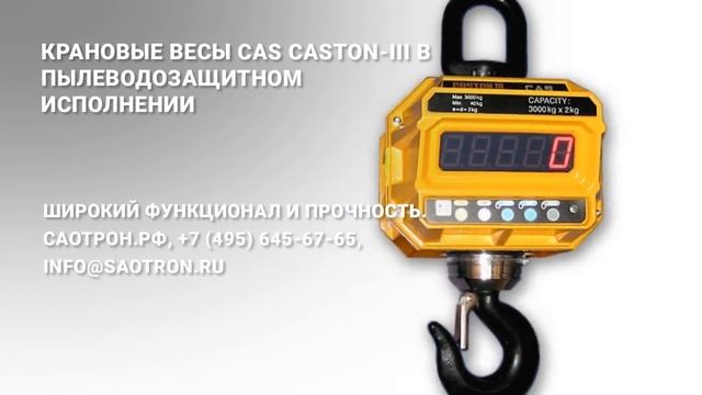 Крановые весы в пылезащищенном исполнении CAS Caston-III.mp4