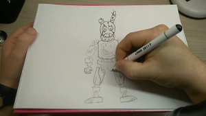Как нарисовать СПРИНГТРАПА из игры ФНАФ