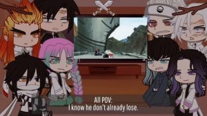 《All Hashira react to Tomioka Giyuu as Uchiha Sasuke》
