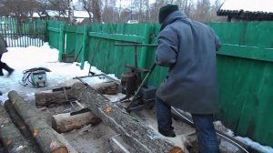 Самодельная шинная пилорама