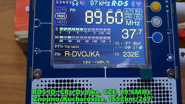 09.07.2023 16:18UTC, [Es], ČRo Dvojka, Чехия,  89.6МГц, 1652км
