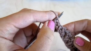 Узор Жемчужный (рис, путанка) спицами для начинающих - мелкий и крупный