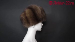 Шапка из седого соболя