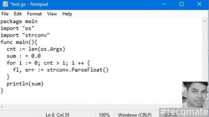 ✔ Go lang ⚡ Sum of all cmd/bash arguments ? Tecq Mate Tutorials ✌