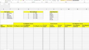 Risk Register Template in Excel