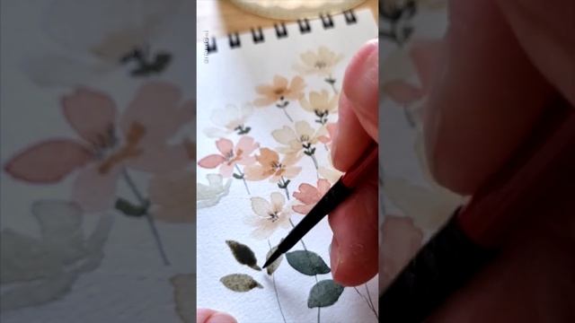 Let's Paint Fall Florals with Watercolors and Coloured Pencils