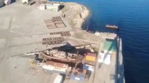 Бухта Провидения с высоты погрузочного крана в порту. 20.09.22.