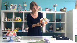 Букет из зефирной глины "Сборка букета" / Flower clay craft tutorial "Flower arrangement'