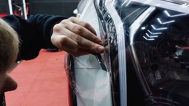 Защита фар Kia Rio X-line гибридным полиуреатаном Daytona смотреть онлайн