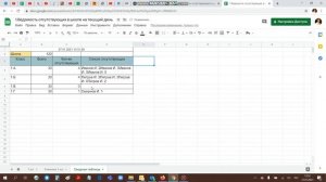 20.5. Создаем ведомость отсутствующих в школе на текущий день в Google таблице (часть 5)