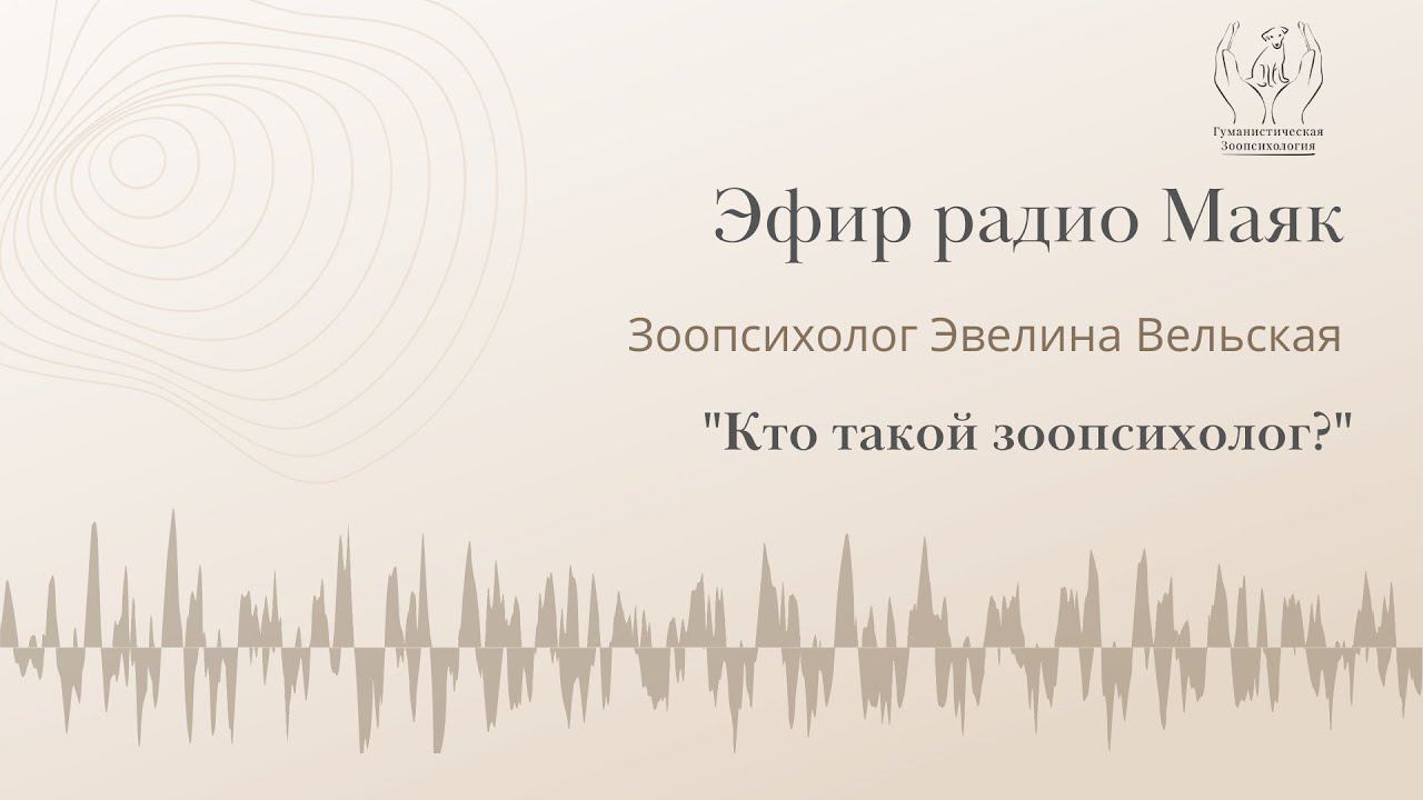 Кто такой зоопсихолог? Эфир радио Маяк