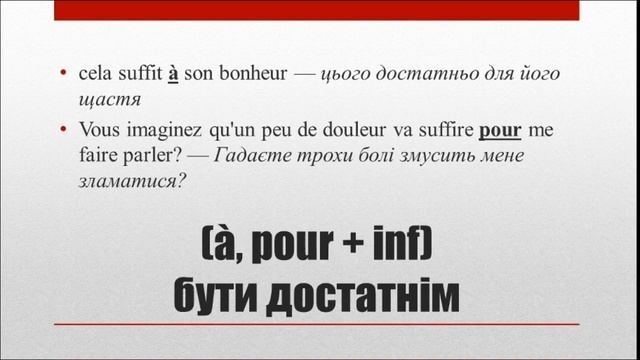 Скарбничка дієслів - SUFFIRE.   / les verbes en Français / французька мова / French verb "suffire"