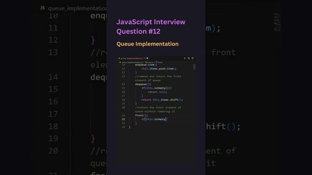 Queue Implementation in JavaScript ?. @codingloversfield1936 @java @freecodecamp смотреть онлайн