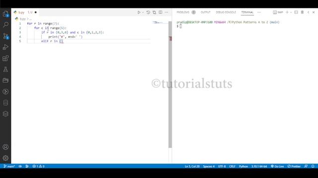 Python Tutorial: How to Create Alphabet Pattern B using Python