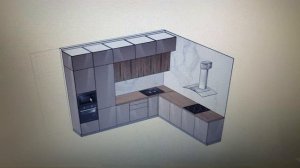 Встроенная микроволновка на кухне