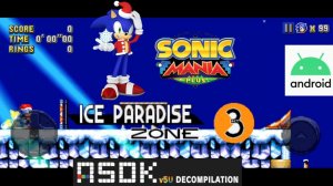 Ice Paradise Zone from Sonic Advance 2 in Mania Plus Android Decompilation RSDKV5 Mod #christmas