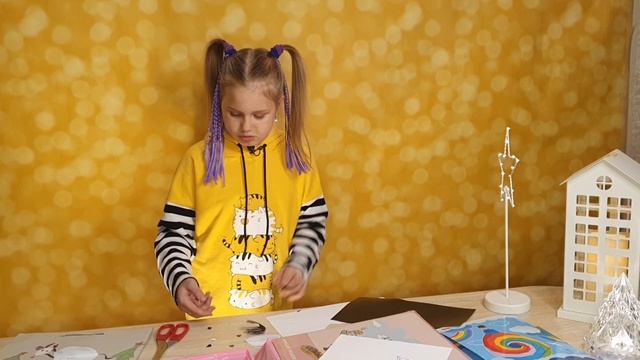 Новогодняя открытка с бычком.Отправляю письмо Деду Морозу #открыткасбычком #новогодняяоткрытка