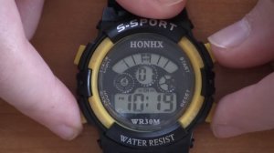 Настройка часов S-SPORT HONHX WR30M - обзор детских спортивных часов с Алиэкспресс