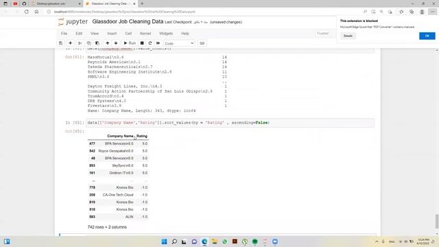Data Science Project | Glassdoor job Data Analysis and Machine Learning using Python | Part 1