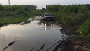 Нива сток грязь. Шины Nortec 215/65/15. Июль 2016