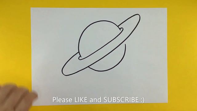 How To Draw Planet Saturn Easy Step By Step Drawing Simple Planet Saturn Drawing смотреть онлайн