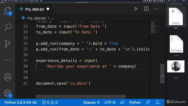 Experiences Section | Python Tutorial #21