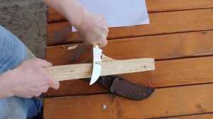 Нож "Ассасин" из кованой Х12МФ, микарта, латунь - НОЖ-РЕЗАК.РФ