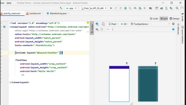 How to Show Toolbar in Android Studio - 53 - Android Development Tutorial for Beginners смотреть онлайн